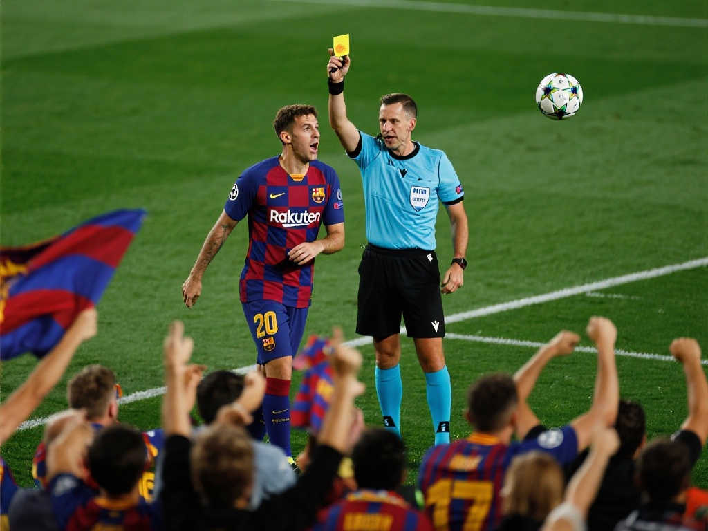 欧冠疑云：国米扳平前疑似犯规，巴萨球迷炸锅